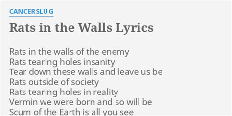 RAT IN THE WALLS lyrics - THE BRAVERY