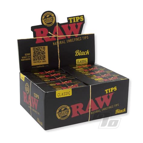 RAW Black Filter Tips from RAW Rolling Papers - 1 Percent