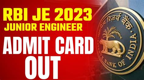 RBI JE Admit Card 2024 (Out) Junior Engineer (Civil, Electrical) …