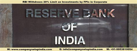 RBI withdraws 20% limit on investments by FPIs in corporate bonds