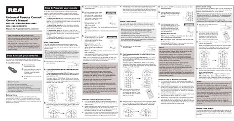 RCA UNIVERSAL REMOTE USER MANUAL Pdf Download ManualsLib / Universal …