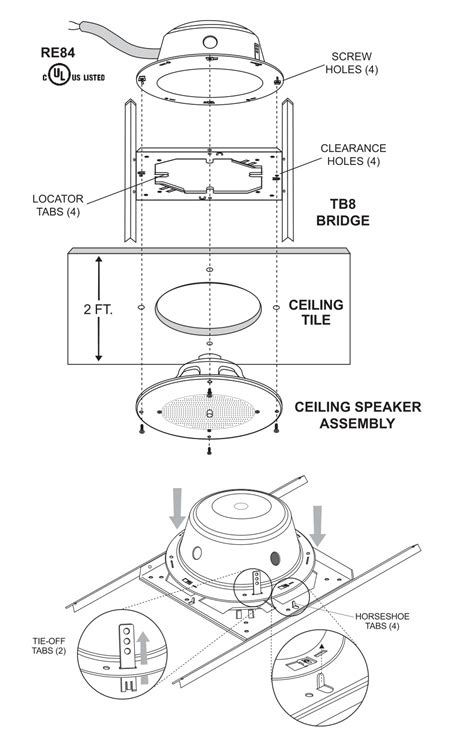 RE84 & TB8 Manual - Ceiling Speaker Enclosure & Tile Bridge …