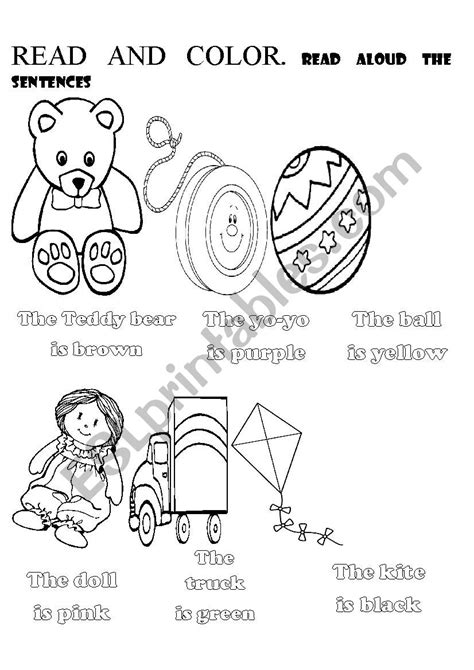 READ AND COLOR ESL worksheet by MLMM