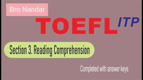 READING COMPREHENSION: Section Three