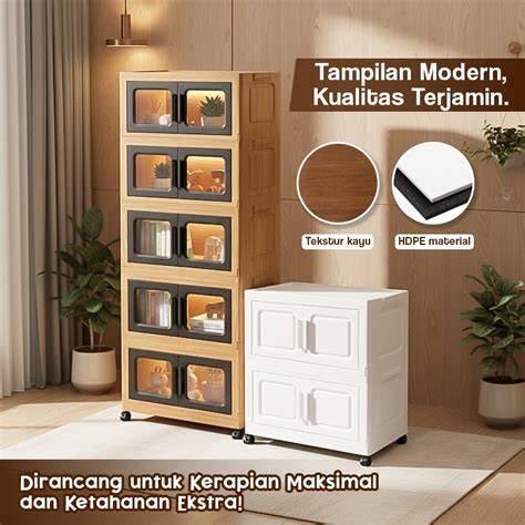 READY LEMARI ESTETIK 4 SUSUN PINTU MAGNET. - raincitystudios.com