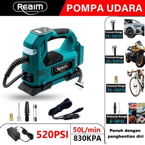 Reaim Pompa Angin Portable Mobil Motor Baterai Lithium ... - raincitystudios.com