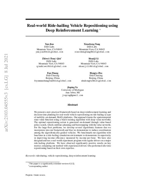Real-world ride-hailing vehicle repositioning using deep reinforcement ... - coolestguyplanet.net