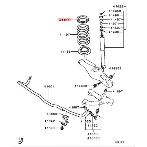 REAR COIL SPRING UPPER SEAT RUBBER PAD MITSUBISHI PAJERO …