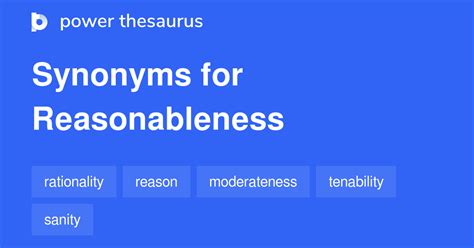 REASONABLENESS Synonyms: 852 Synonyms & Antonyms for