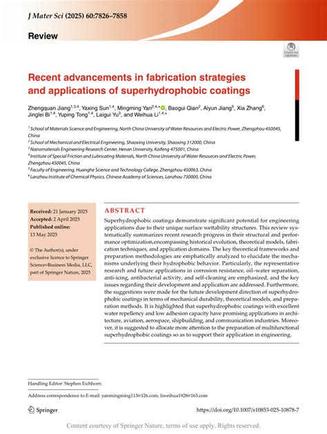 Recent advancements in fabrication strategies and applications of ... - wintechmobiles.com