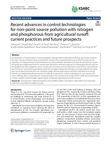 Recent advances in control technologies for non-point source pollution ... - raincitystudios.com