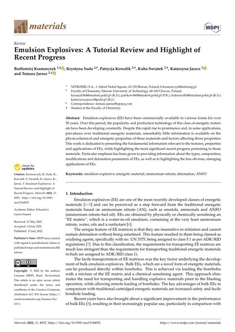 Recent Progress in Explosives: A Brief Review - Springer - wintechmobiles.com