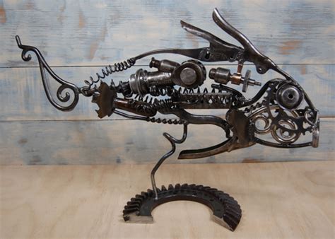 Reclaimed Metal Sculpture - Etsy - raincitystudios.com
