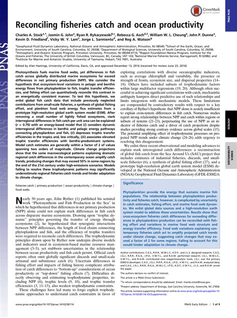 Reconciling fisheries catch and ocean productivity | PNAS - muktibox.com