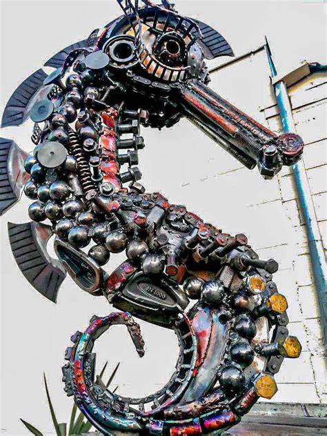 Recycled Metal Art Sculpture - Etsy - raincitystudios.com