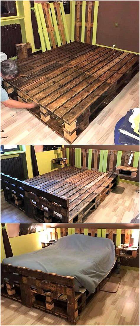 Recycled Pallet Bed Frame - 101 Pallets - raincitystudios.com