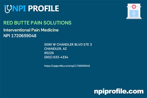 RED BUTTE PAIN SOLUTIONS Similar Providers - NPI Profile