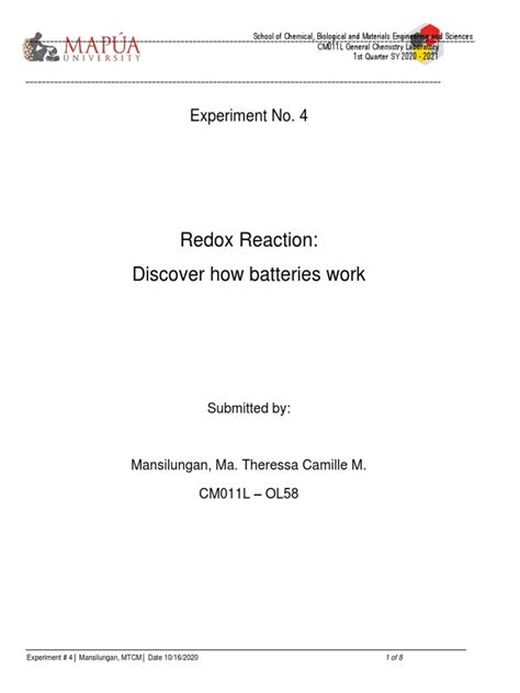 Redox Reactions: Discover how batteries work! - Labster - wintechmobiles.com