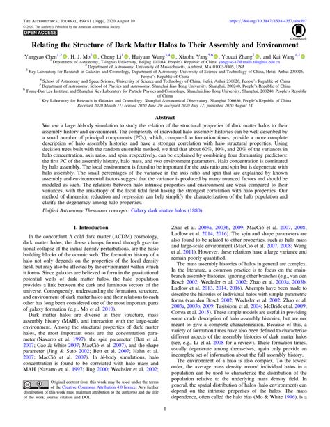 Relating the Structure of Dark Matter Halos to Their Assembly and ... - muktibox.com
