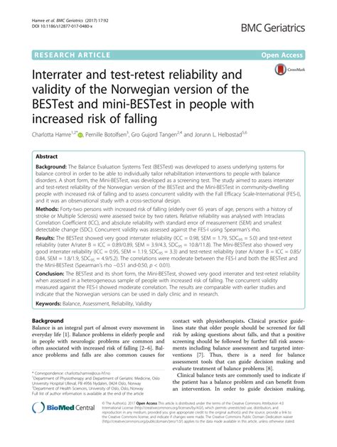 Reliability and validity of a Norwegian version of the awareness of ... - wintechmobiles.com
