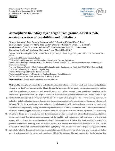Remote sensing atmospheric boundary layer - raincitystudios.com