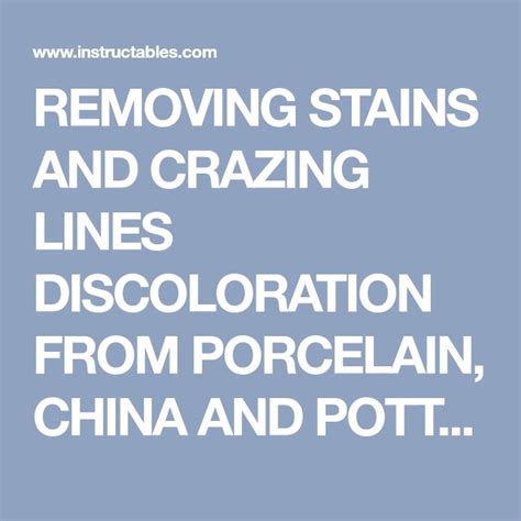 REMOVING STAINS AND CRAZING LINES … - muktibox.com