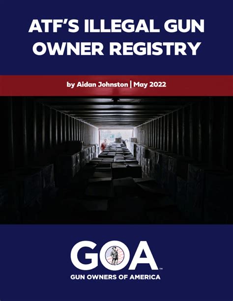 REPORT: National Registry Proven 100% Real GOA - Gun Owners