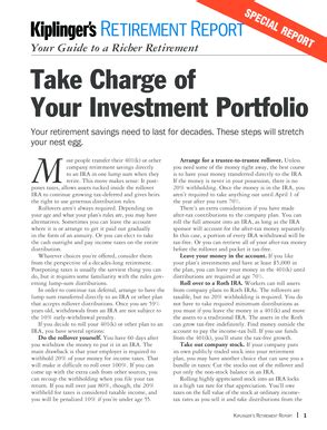 REPORT Take Charge of Your Investment Portfolio - Kiplinger