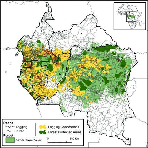Republic of Congo: Logging Concessions and Protected Areas - raincitystudios.com