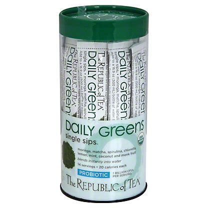 REPUBLIC OF TEA Daily Greens Probiotic Sips, 14 CT