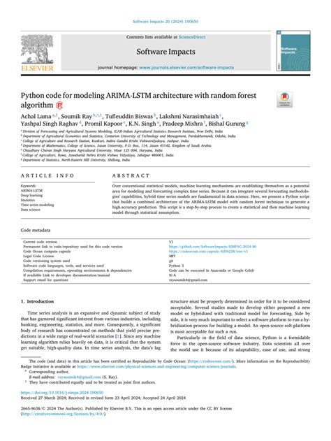 Research on Algorithm Improvement of ARIMA-LSTM ... - Semantic … - coolestguyplanet.net