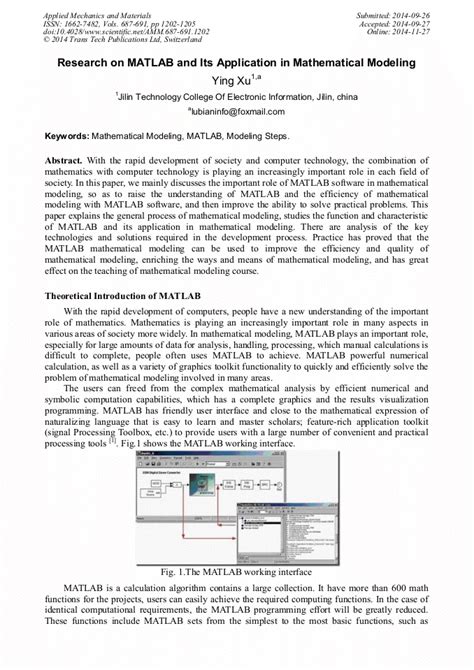 Research on MATLAB and its Application in Mathematical Modeling - wintechmobiles.com