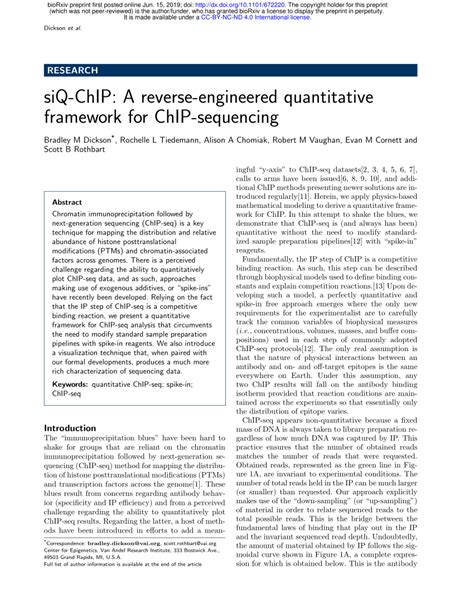 RESEARCH siQ-ChIP:Areverse-engineeredquantitative …