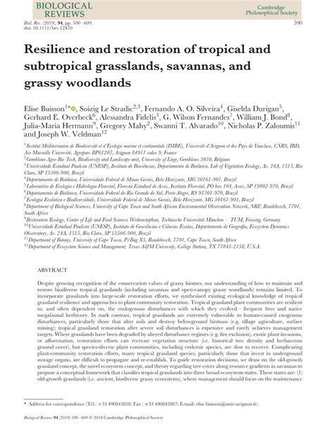 Resilience and restoration of tropical and subtropical … - raincitystudios.com