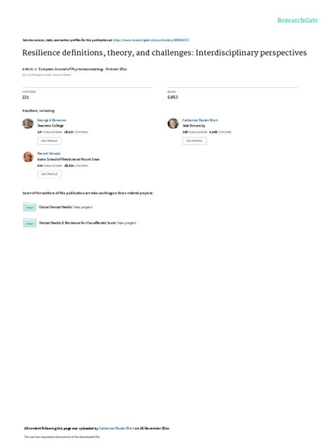 Resilience definitions, theory, and challenges: interdisciplinary ... - wintechmobiles.com