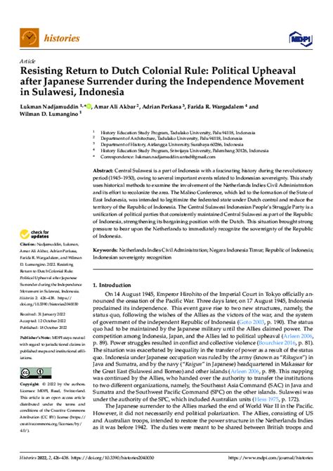 Resisting Return to Dutch Colonial Rule: Political Upheaval after ... - wintechmobiles.com