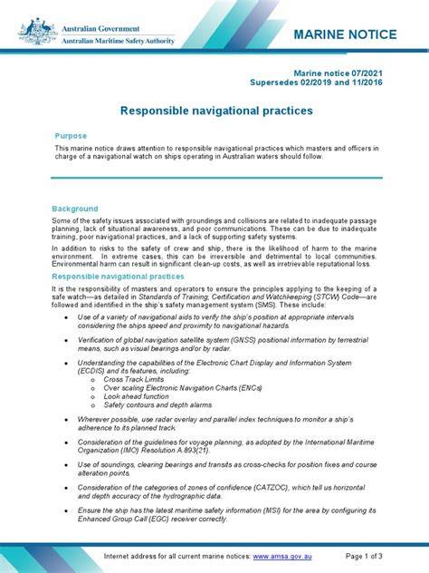 Responsible navigational practices - Australian Maritime Safety Authority - raincitystudios.com