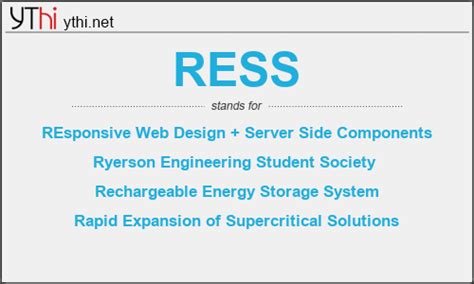 RESS Meanings What Does RESS Stand For? - All Acronyms