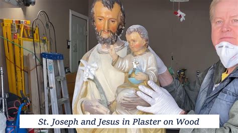 Restoring a Statue of St Joseph and Jesus - muktibox.com