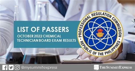 RESULTS: October 2024 Chemical Technician board …