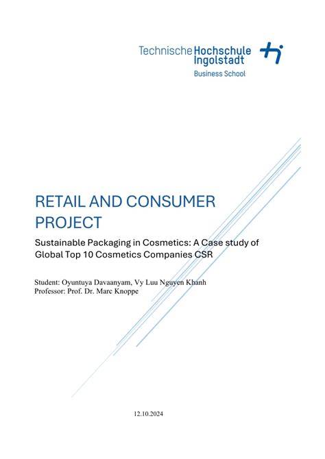 RETAIL AND CONSUMER PROJECT Sustainable … - raincitystudios.com