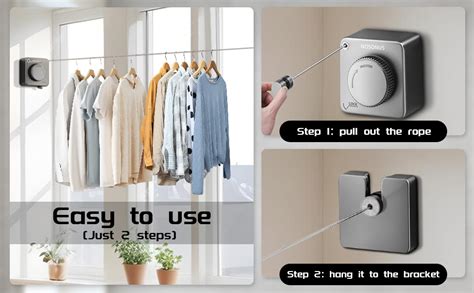 Retractable Clothesline - Wall Mounted Space-Saving Design - raincitystudios.com