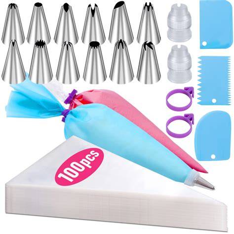 Reusable Piping Bags and Tips Set - Silicone Pastry … - raincitystudios.com