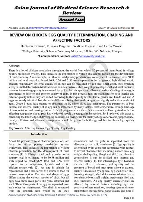 Review: Production factors affecting the quality of chicken table eggs ... - muktibox.com