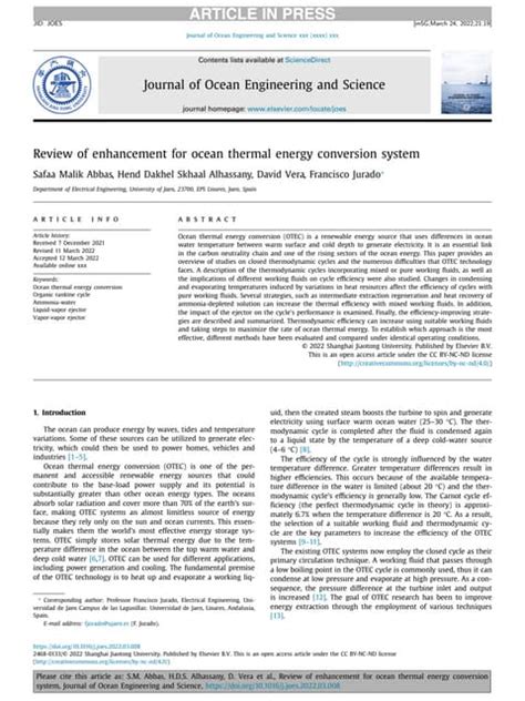 Review of enhancement for ocean thermal energy conversion system - raincitystudios.com