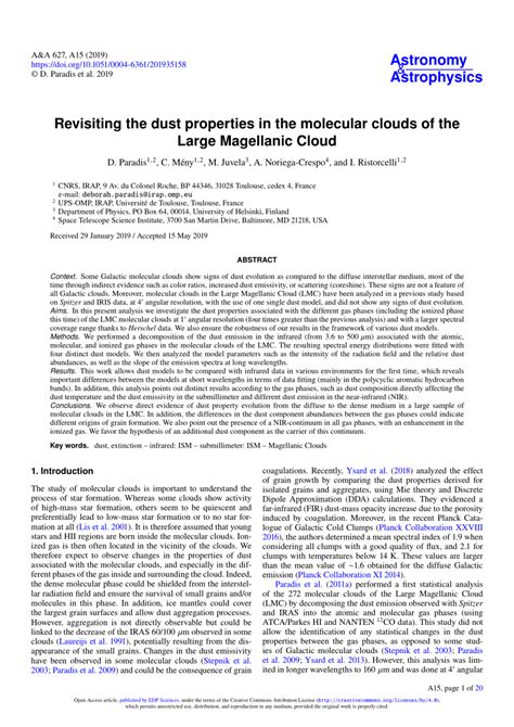 Revisiting the dust properties in the molecular clouds of the Large ... - wintechmobiles.com
