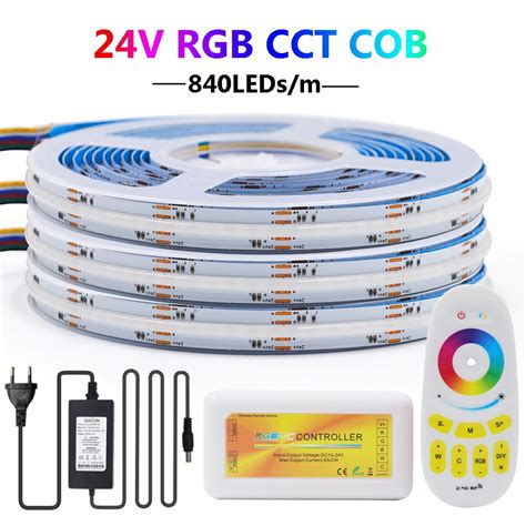 RGB COB LED Strip CCT DIY Multiple Color Tape Light RGBCW 840 …