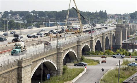 RI bridge open to two-way traffic, bypass lanes on eastbound side
