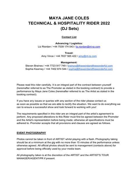 Rider (Hospitality and Technical) - Definition & Detailed Explanation ... - muktibox.com