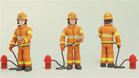 Rigged Fire Fighter 3D Models download - Free3D - muktibox.com